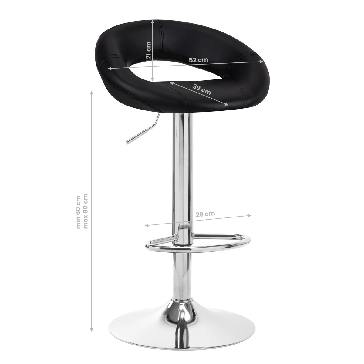 BAR STOOL QS-B10 BLACK