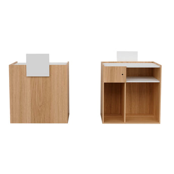 MANAAKI Administrator Desk Oak with White Decor