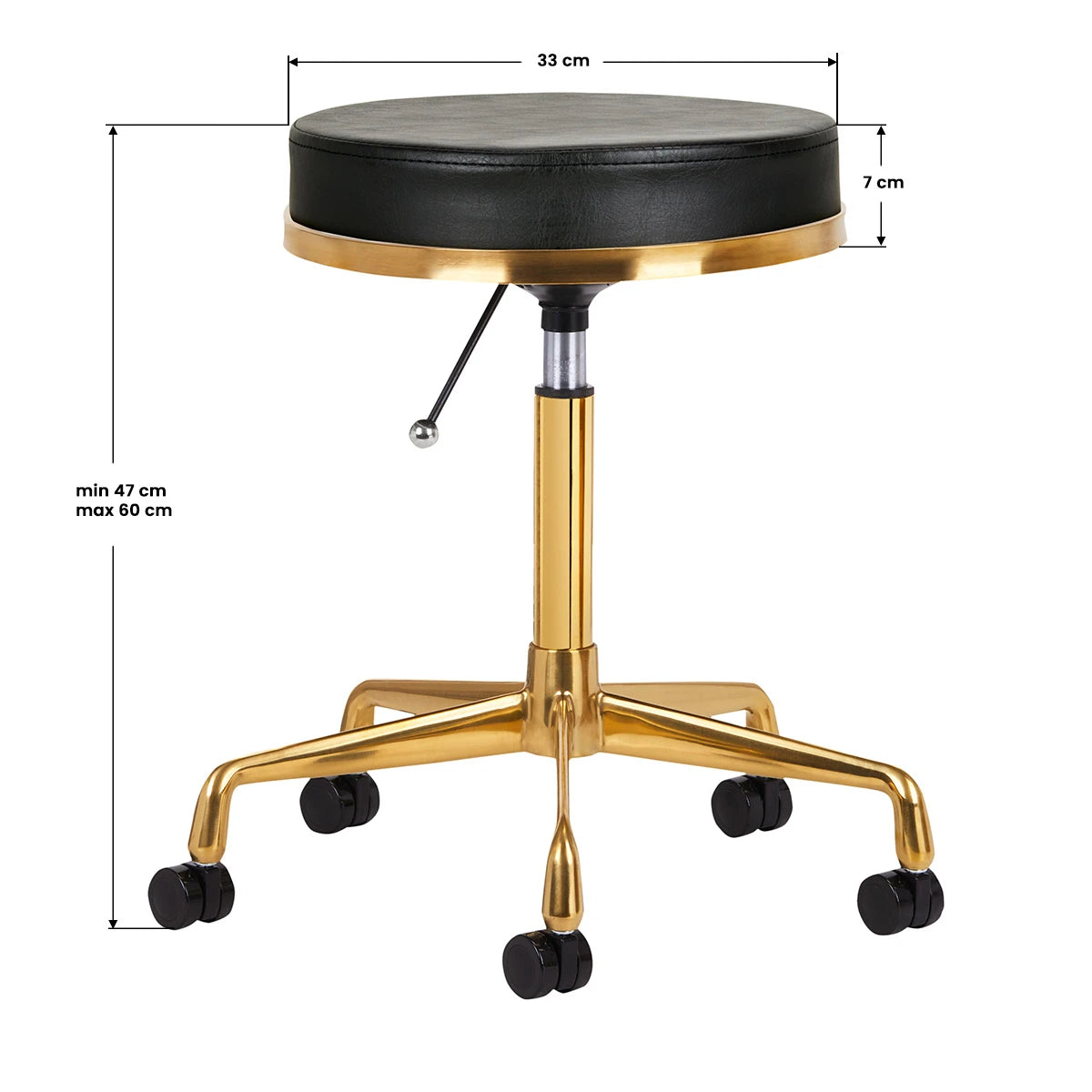 COSMETIC STOOL H4 GOLDEN BLACK