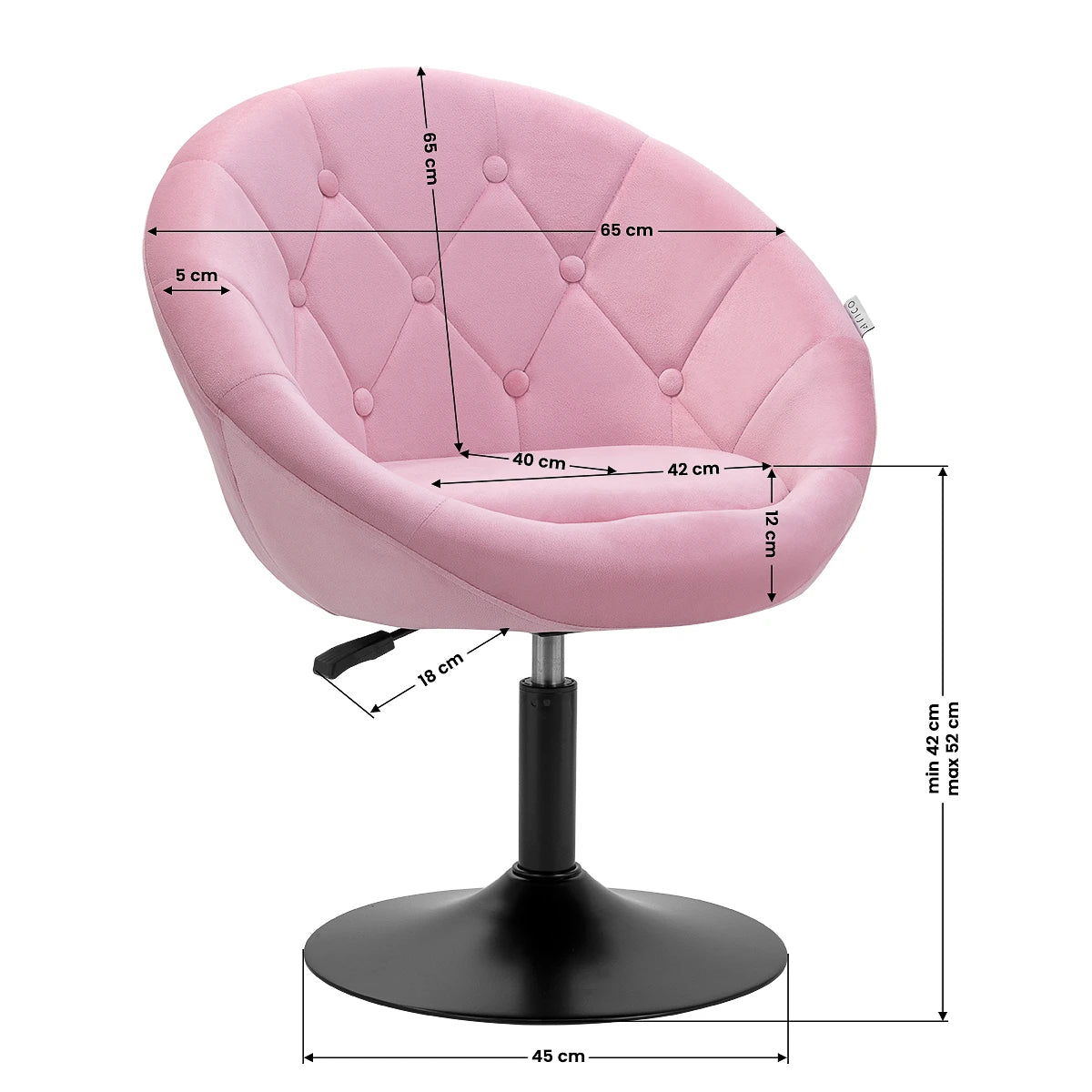 4Rico swivel chair QS-BL12G pink