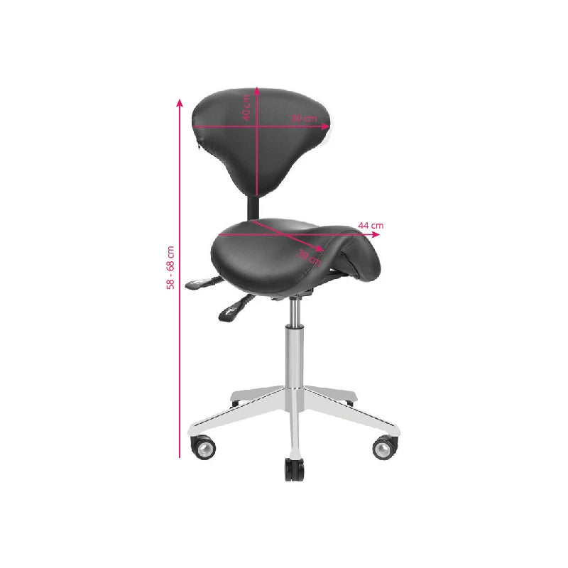 Cosmetic chair, AZZURRO 037S, black