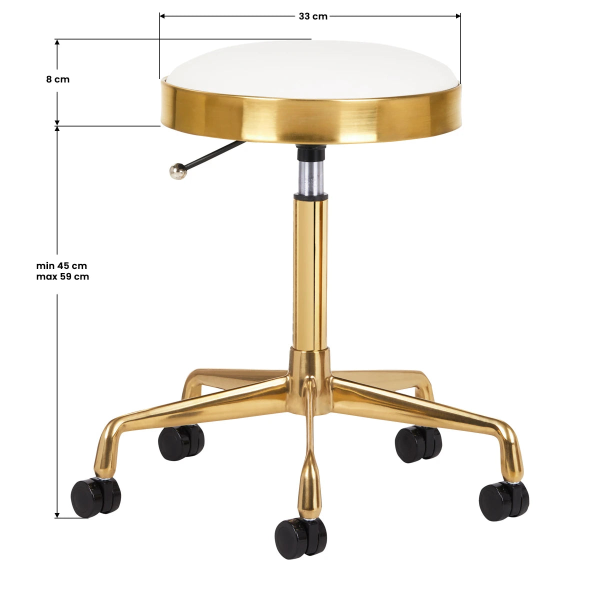 COSMETIC STOOL H7 GOLDEN WHITE