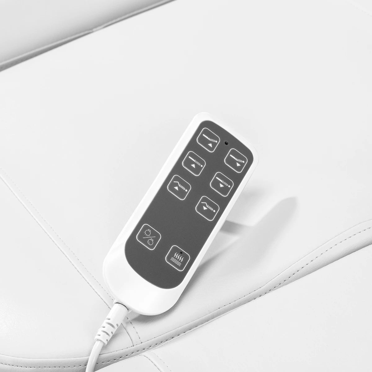 Beauty bed-couche SILLON LUXury with foot control, 3 motors, white