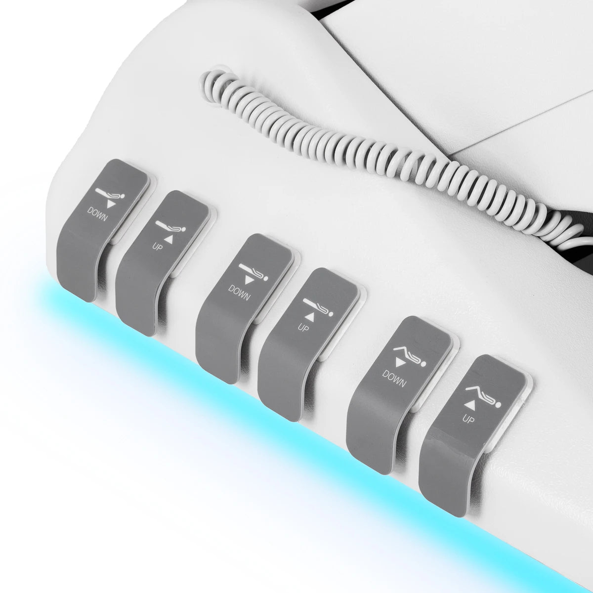 Beauty bed-couche SILLON LUXury with foot control, 3 motors, white